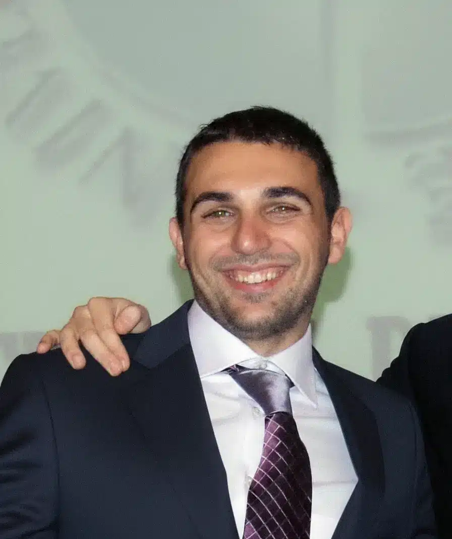 Piero Antonio Zecca il giorno della laurea in Odontoiatria